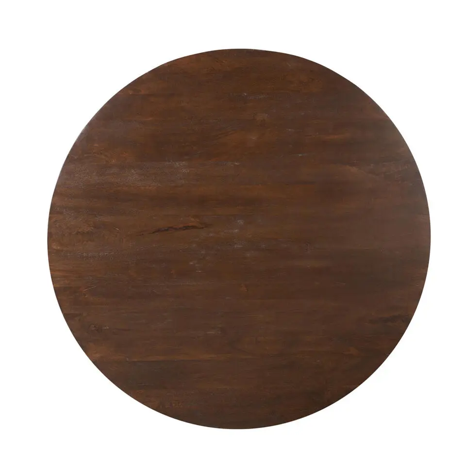 Eettafel Rond Bruin Hout - 150x150x76cm - Madison