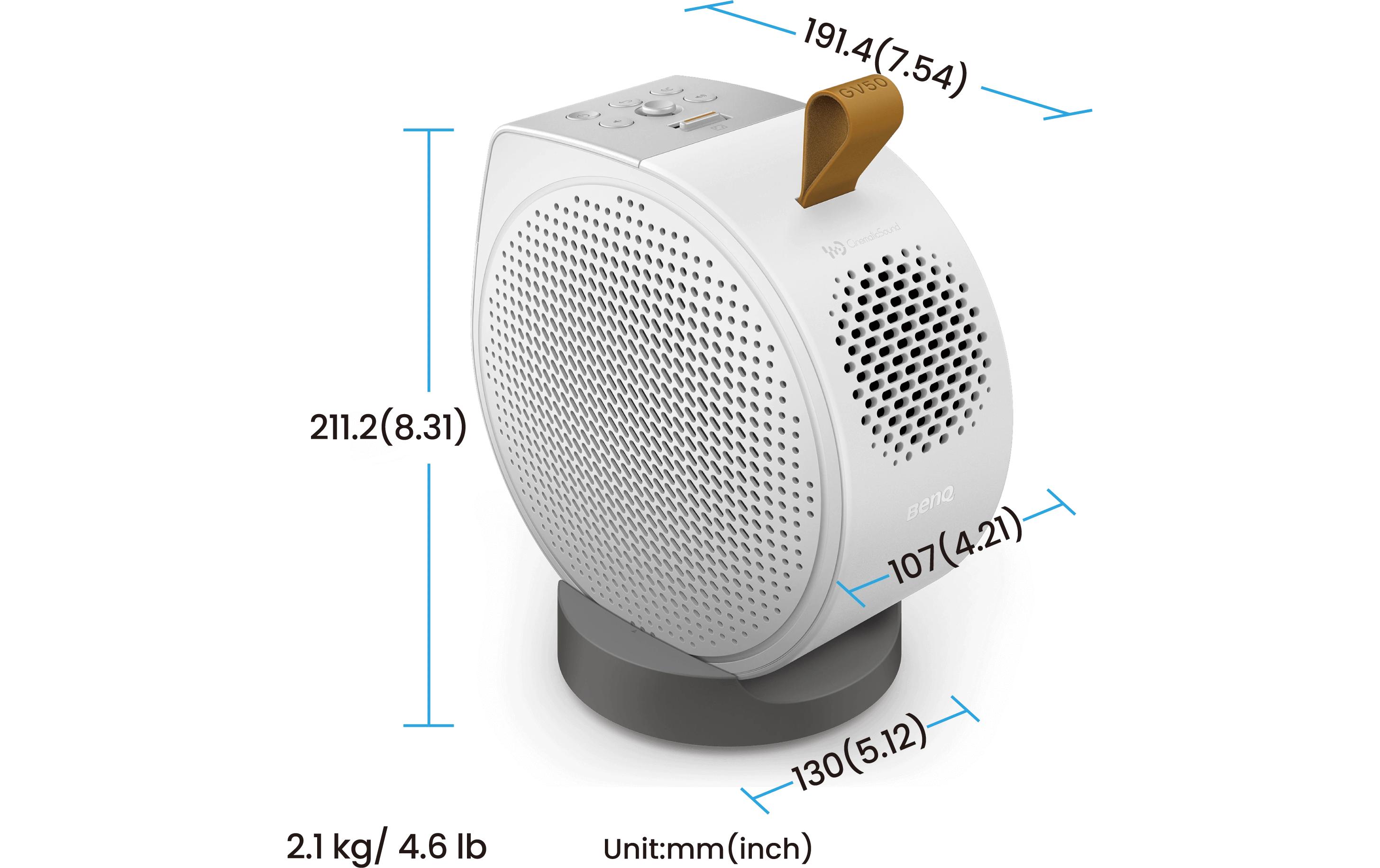 Projektor GV50<br>1080p 500 ANSI Lumen Deckenprojektor