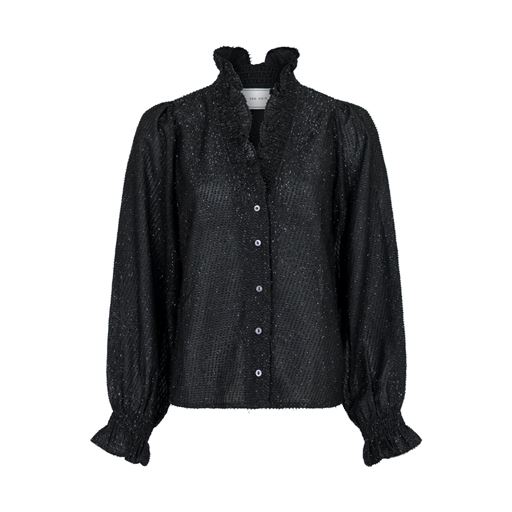 Neo Noir Brielle Glitter Bluse, Sort, 34