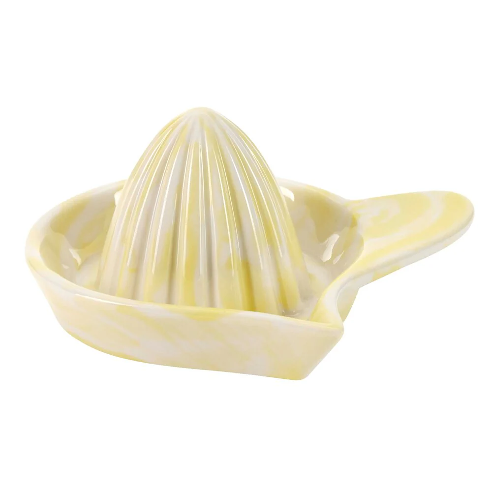 Miss Étoile  Citronpresser i marmor look - gul/hvid