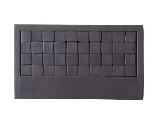 Tête de lit JENNA - 160 cm - Velours - Gris foncé