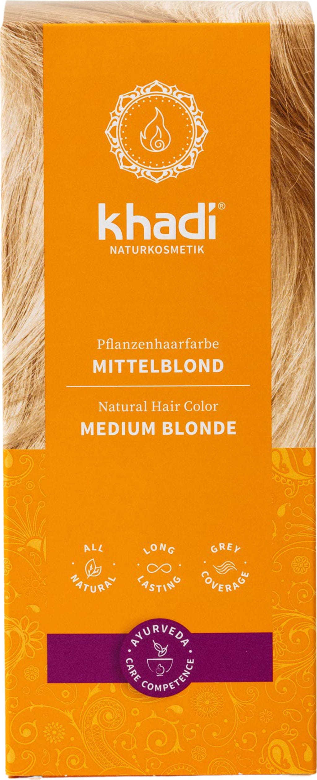 Khadi®  Pflanzenhaarfarbe Mittelblond, 100 g