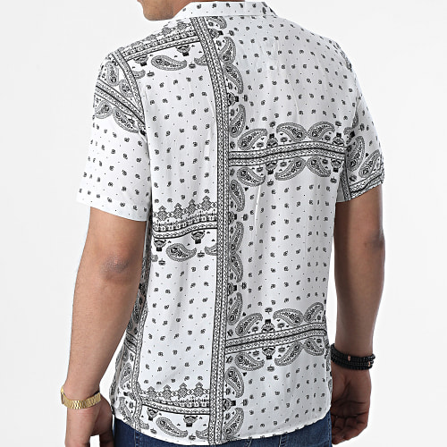 Chemise A Manches Courtes CH-5191 Blanc Bandana