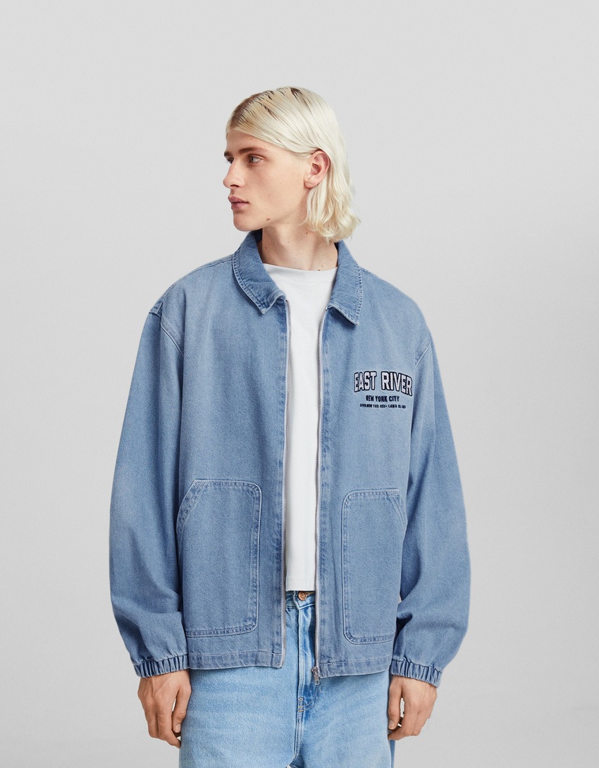 Jaqueta jeans estilo caminhoneiro