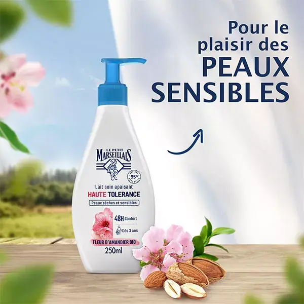 Loção Corporal Suavizante de Alta Tolerância Le Petit Marseillais com Flor de Amêndoa 250 ml