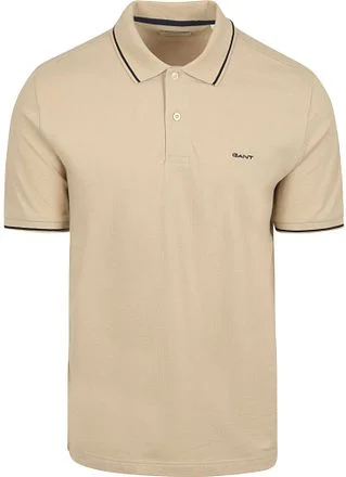 Gant Tipping Piqué Poloshirt Beige 2062034-277 kopen