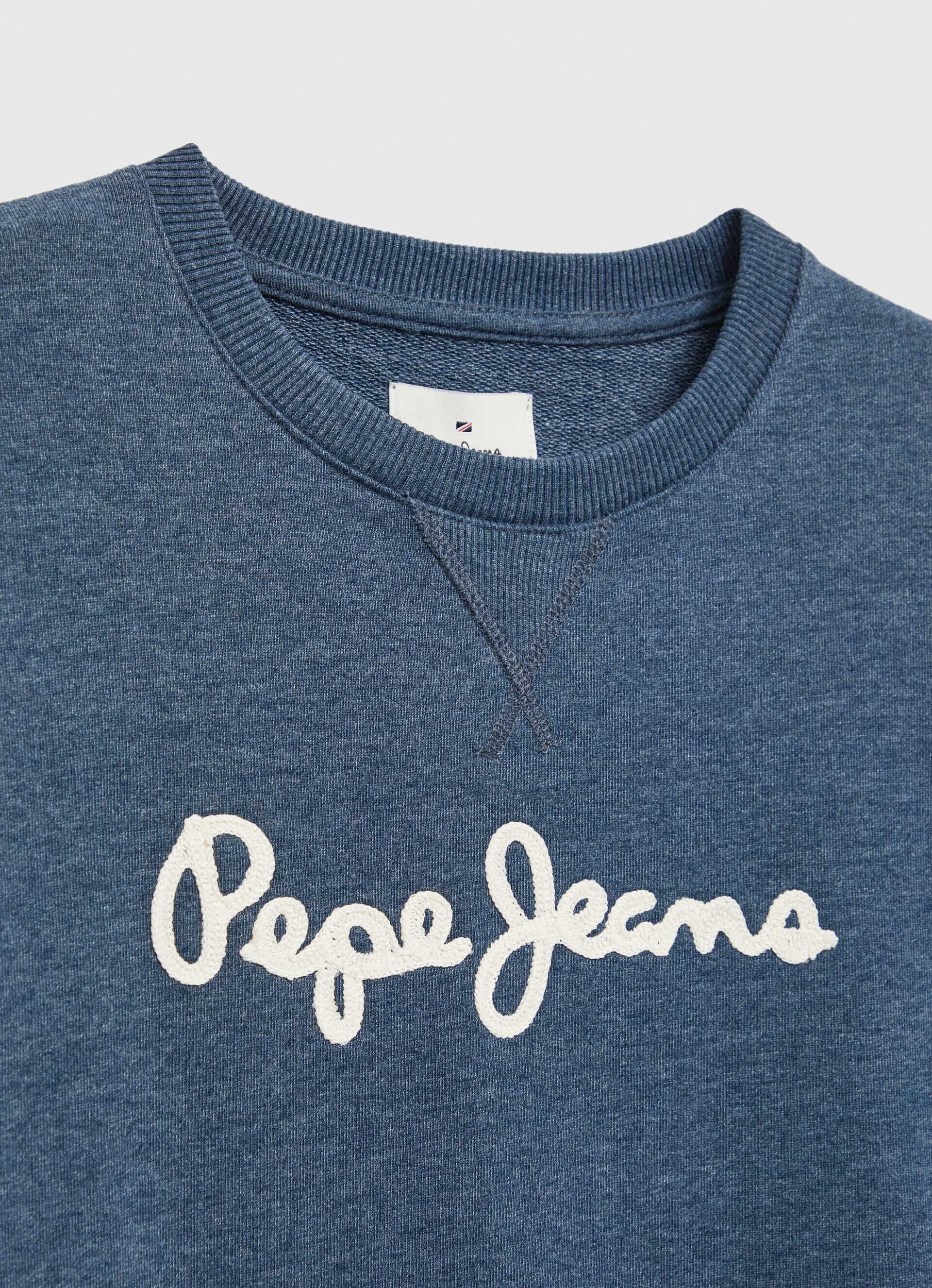 MOLETOM COM LOGOTIPO ESTAMPADO - azul Dulwich