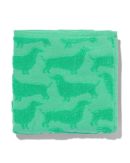 essuie-mains 50x50 coton vert