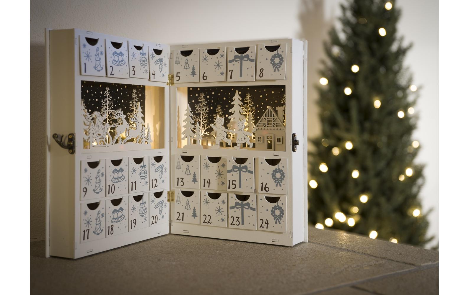 LED Adventskalender XMAS 30 cmAdventskalender mit LED Beleuchtung