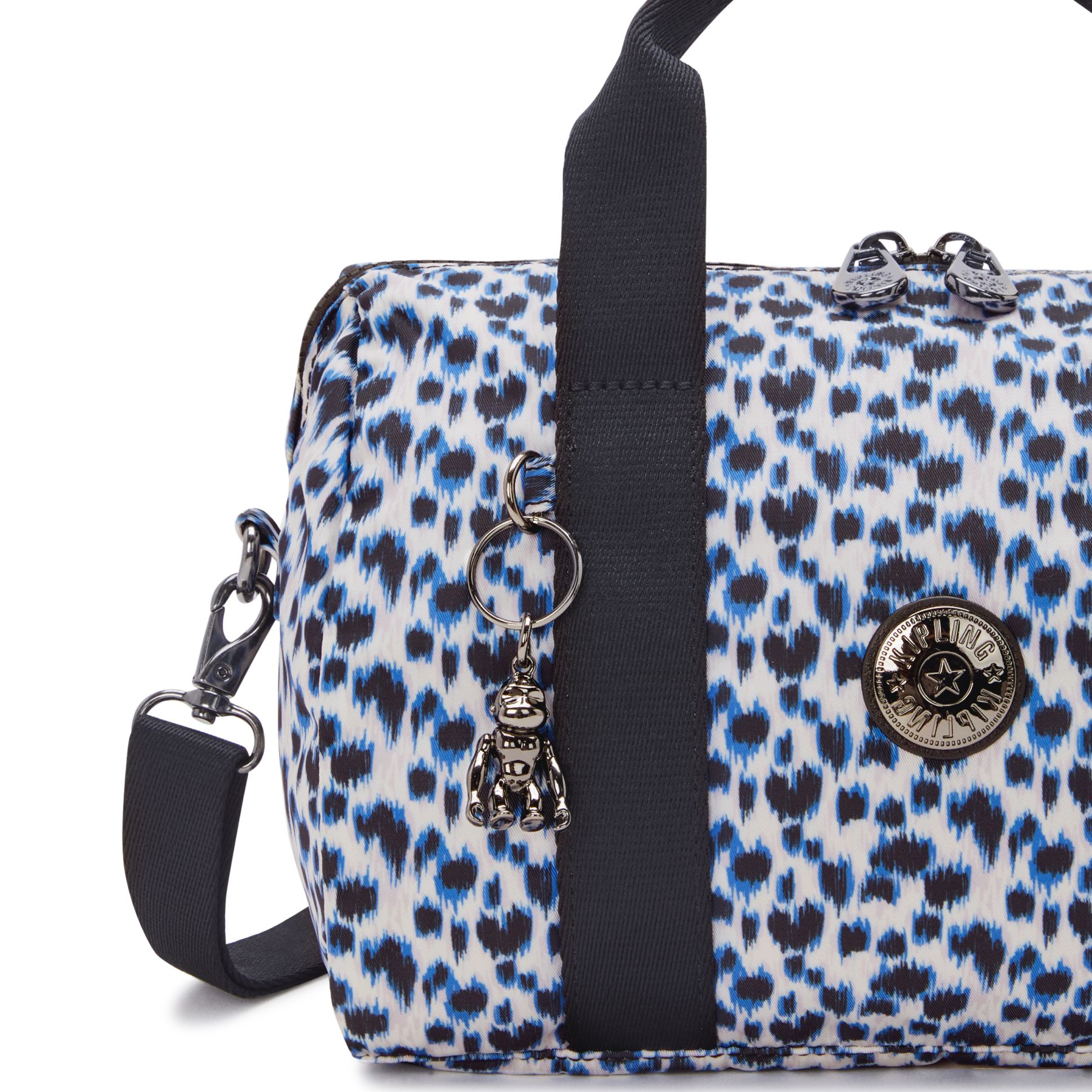 BINA M Sac à main de taille moyenne avec bandoulière ajustable amovible - Curious Leopard