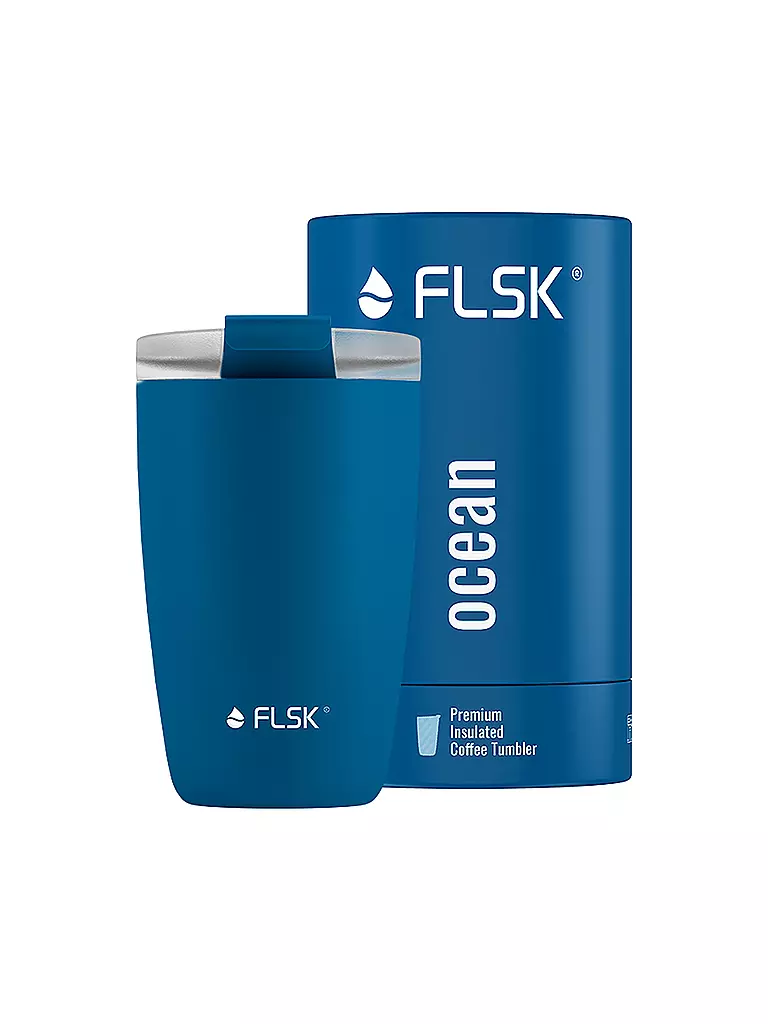 FLSK Isolierbecher - Thermosbecher CUP Coffee to go-Becher 0,35l Ocean blau