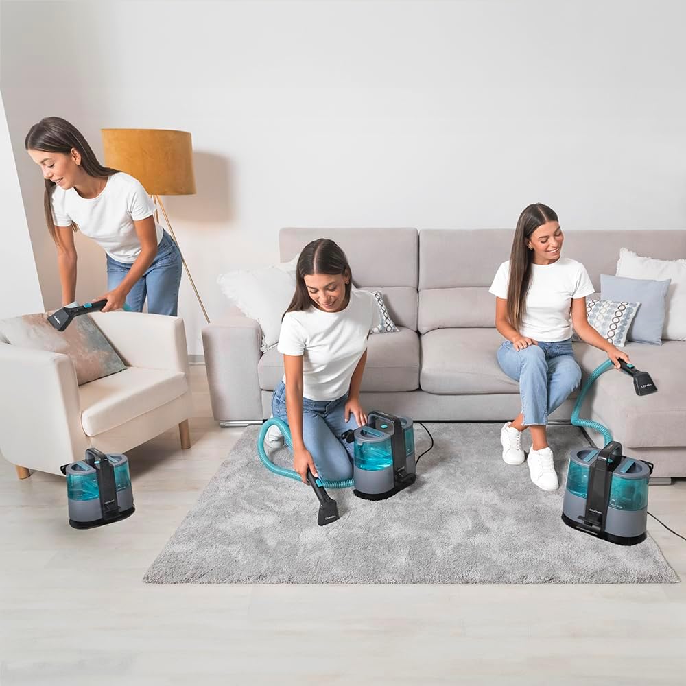Cecotec Nettoyeur de Tapis Conga 4000 Carpet&Spot Clean. Nettoyeur Vapeur 400 W, 2 Réservoirs (Eau Propre et Eau Sale), Pulvérisation d'Eau et Aspiration 12 kPa, Rayon d'Action 5 m : Cuisine et Maison