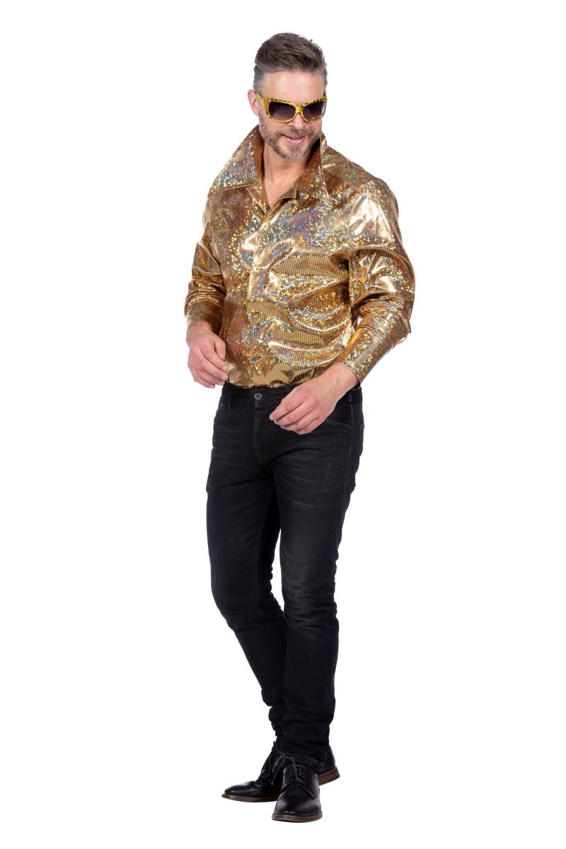 Gouden Blouse Heren Disco