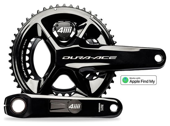 Pédalier Capteur de Puissance 4iiii Precision 3  Pro Dual Side - Shimano Dura-Ace FC-R9200 52/36 Dents 12V Noir