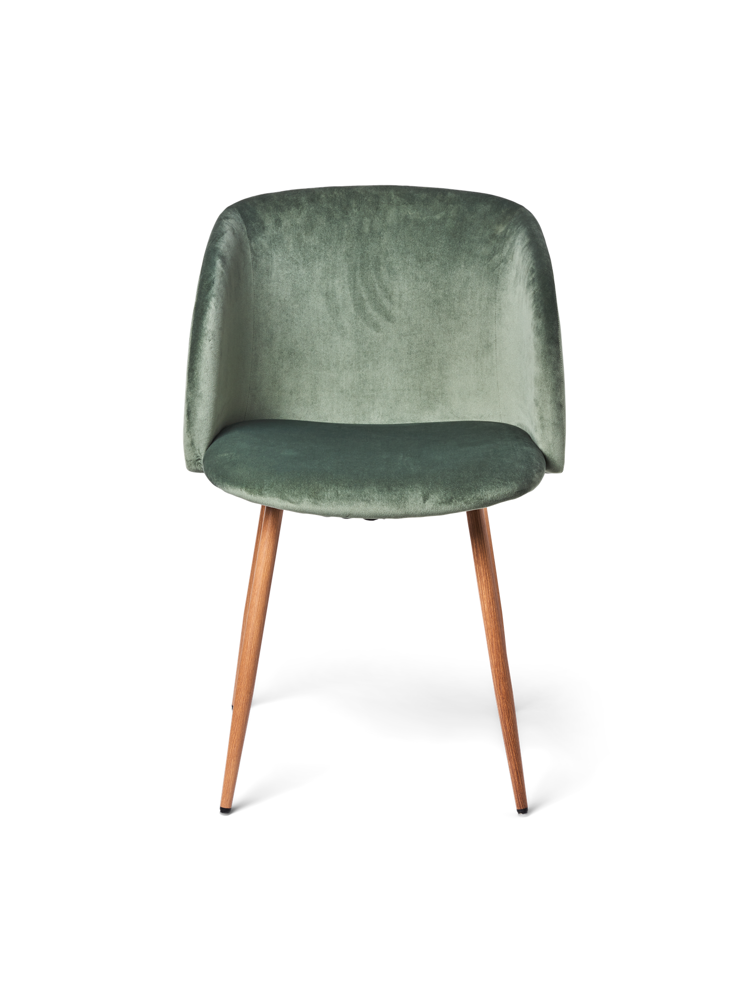 Stol i velour | Polyester/poppeltræ/jern. 54 x 47 x 81 cm. | Pine Green