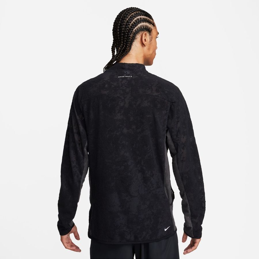 Nike Haut Running Dri-FIT Trail Midlayer HZ - Gris/Noir/Blanc