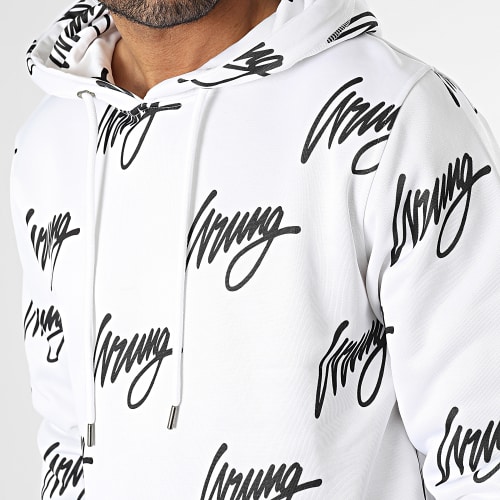 Sweat Capuche Sign Blanc