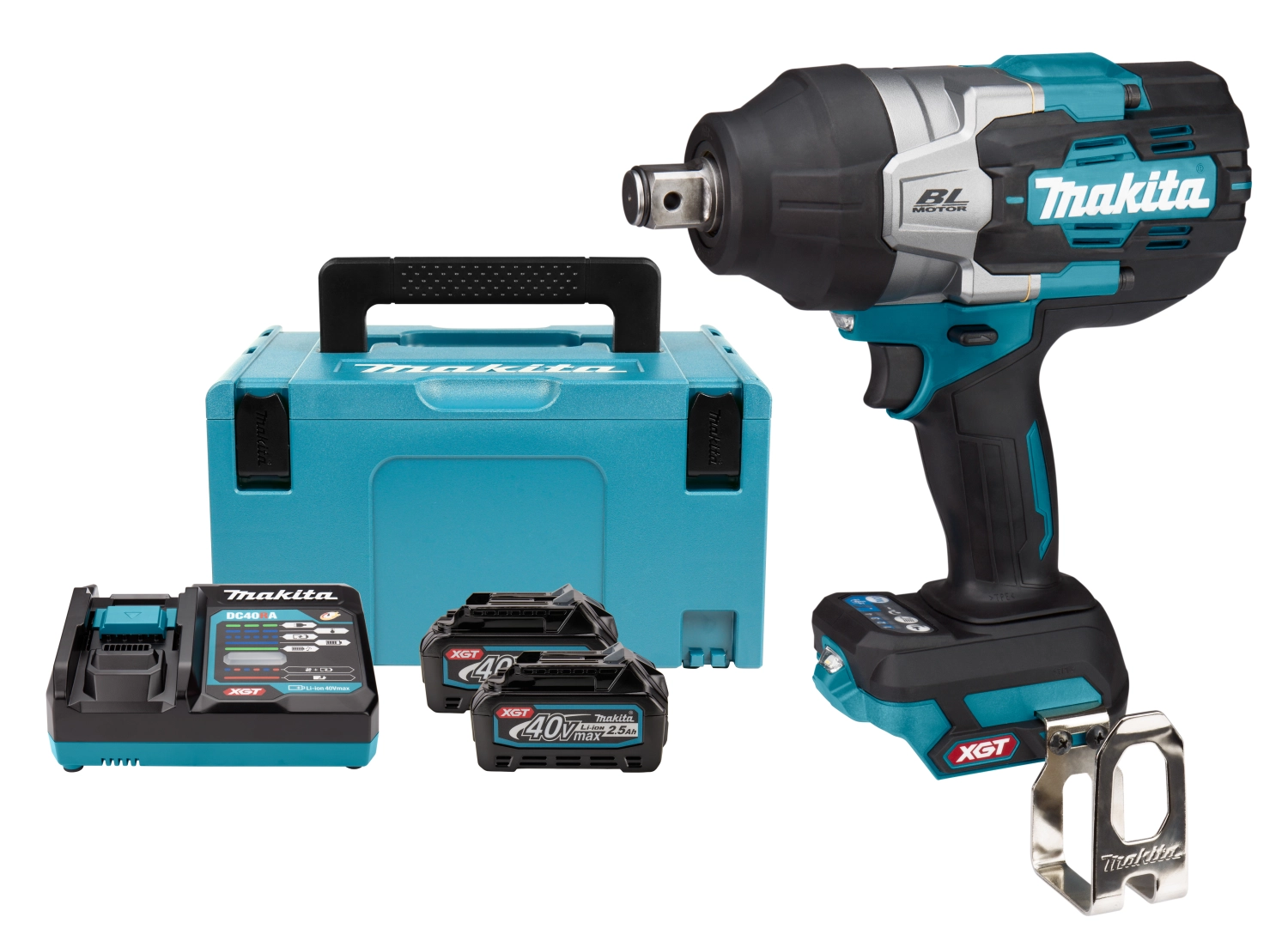 Makita TW001GD201 XGT 40V Max Li-ion Accu Slagmoersleutel set (2x 2.5Ah) in Mbox - koolborstelloos