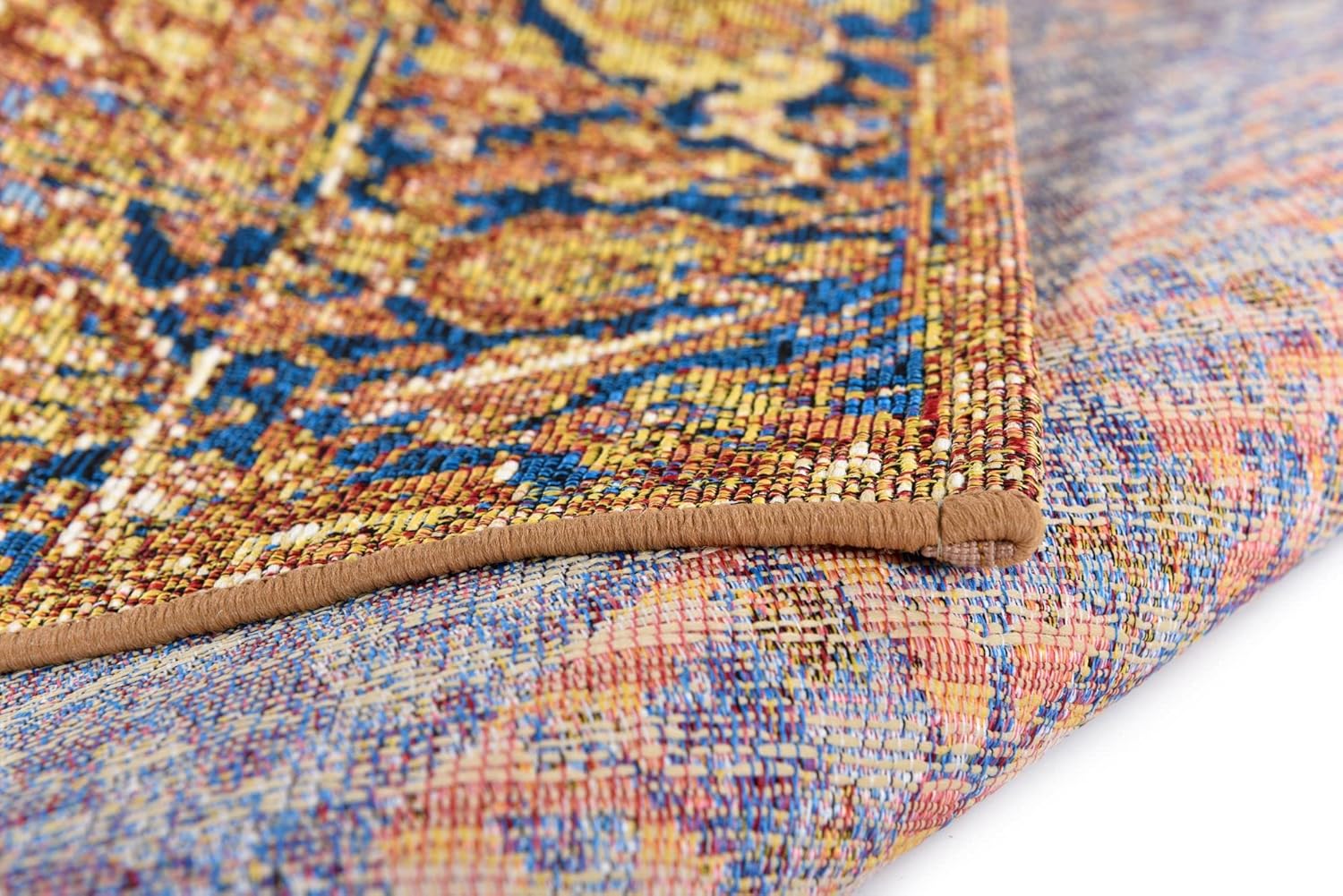 Funky Outdoor | Orient One | Teppich aus 76% Polypropylen / 24% Polyester | maschinell gewebt | Größe: 120 x 180 cm | Farbe: Gold | Tom Tailor |