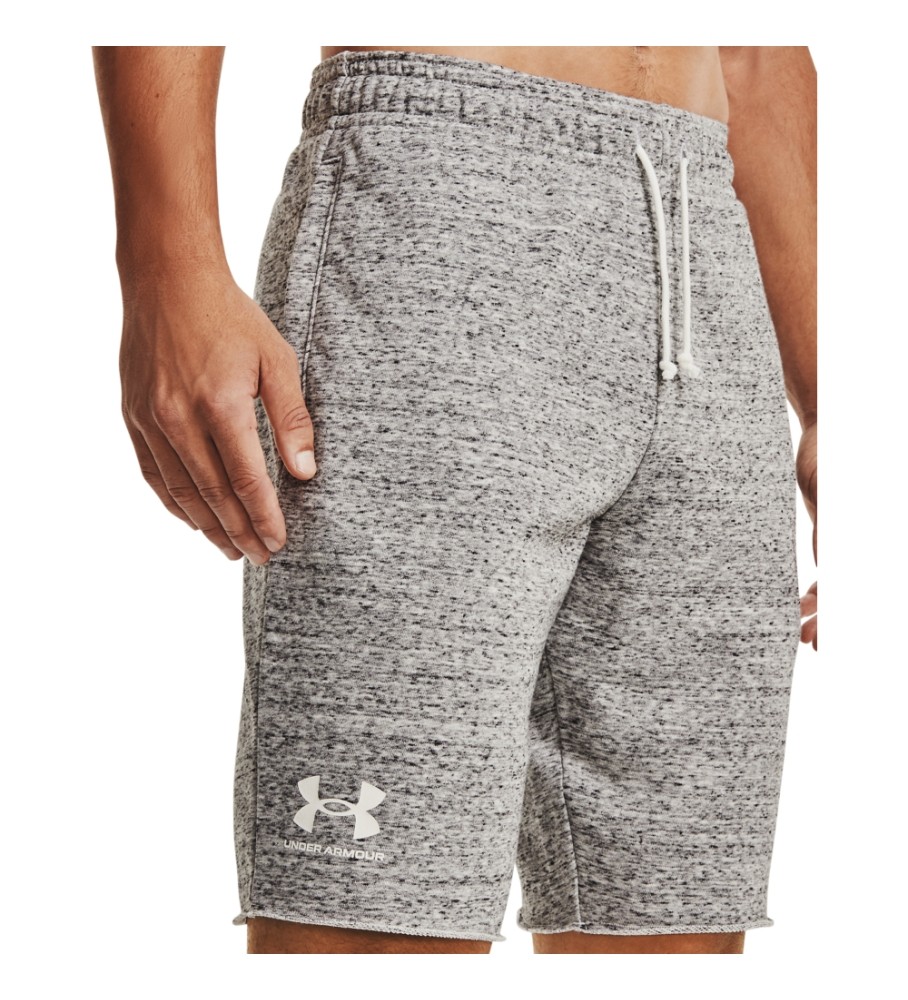 Calções Under Armour UA Rival Terry Cinza Claro