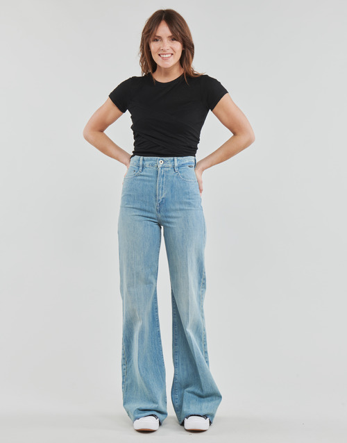 G-Star Raw - Deck ultra high wide leg Azul / Claro