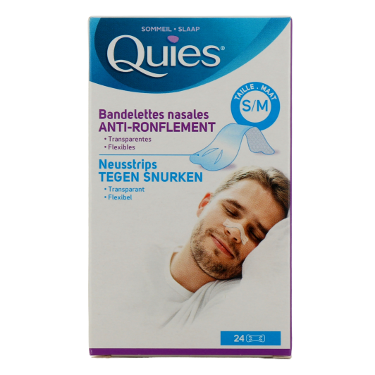 Quies Anti-ronflement 24 Bandelettes Nasales Grand Format