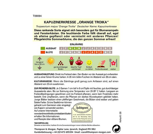 Thompson & Morgan Samen Kapuzinerkresse