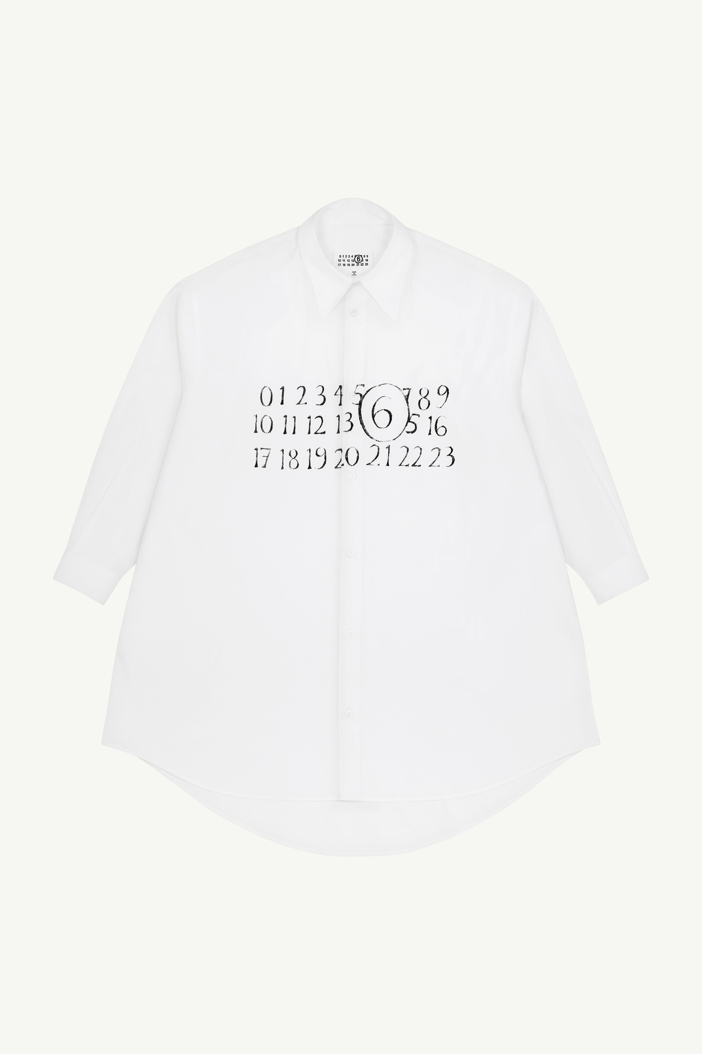 White Cotton Asymmetric Shirt Dress