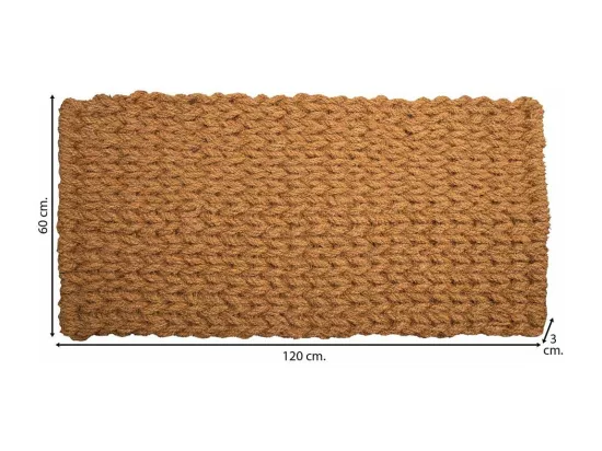 Tapis en corde de coco marron 120x60x3