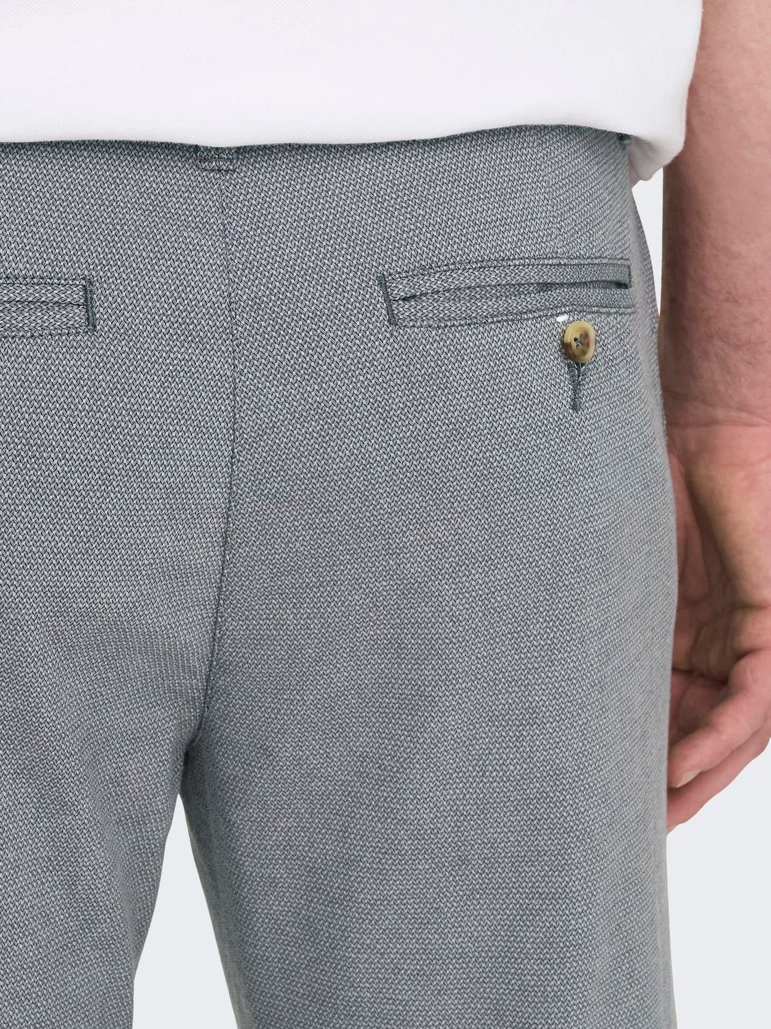 ONSMARK Slim Fit Hose Grey Pinstripe