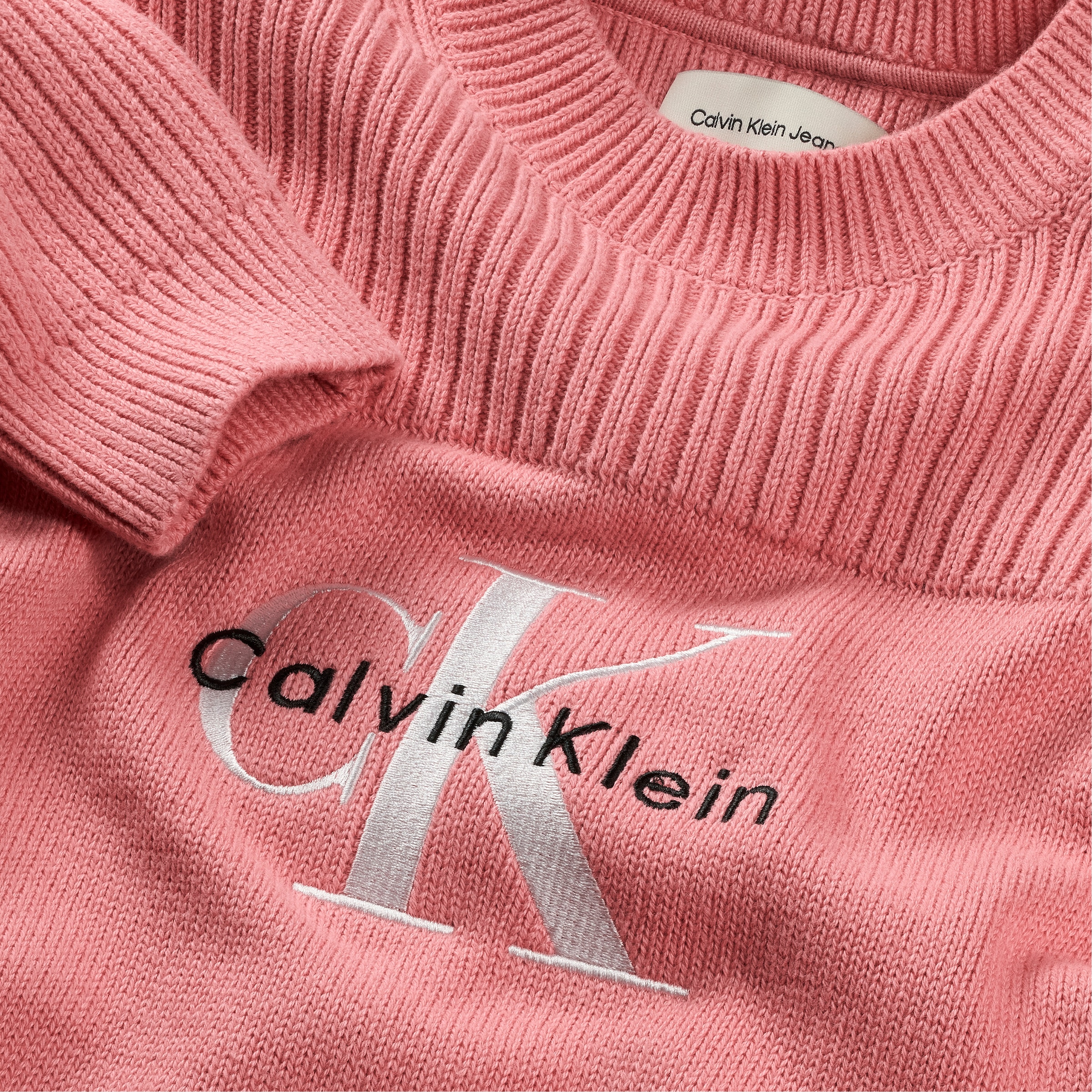 Calvin Klein Jeans Strickpullover »MONOLOGO CN SWEATER« für Kinder bis 16 Jahre, Logo-Stickerei