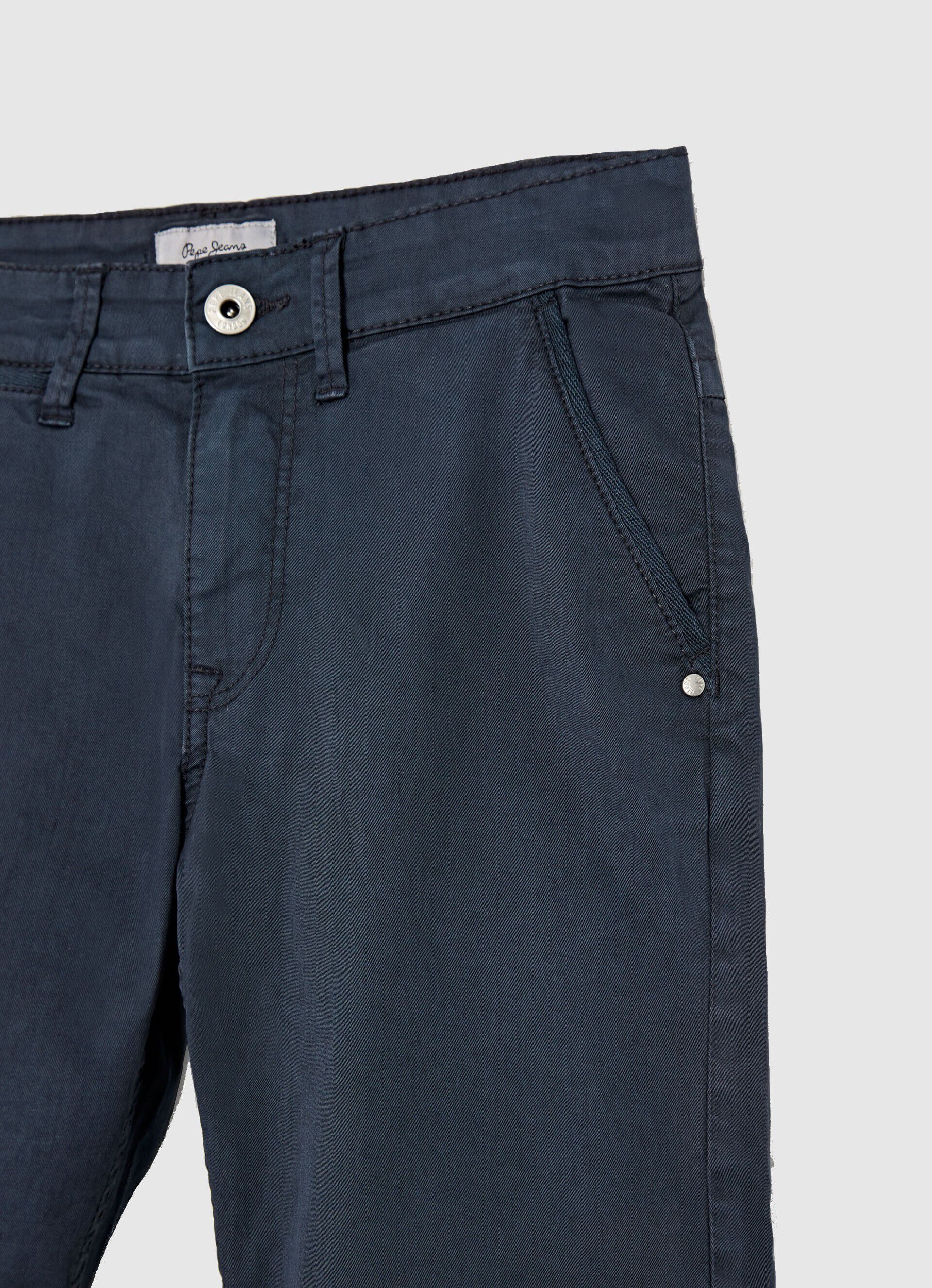 Bermuda chino de corte regular - azul marinho