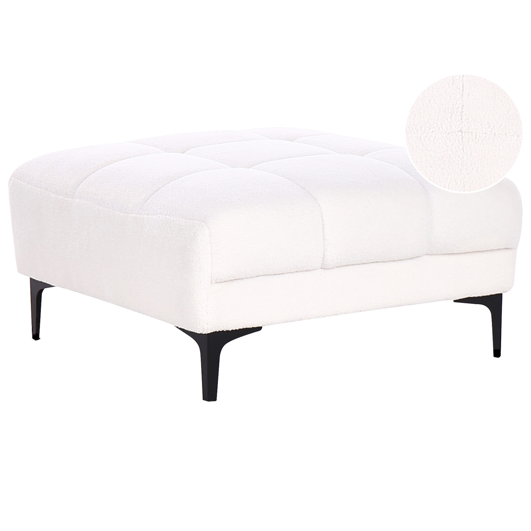 Beliani - ALNES - Ottomaan - Wit - Polyester
