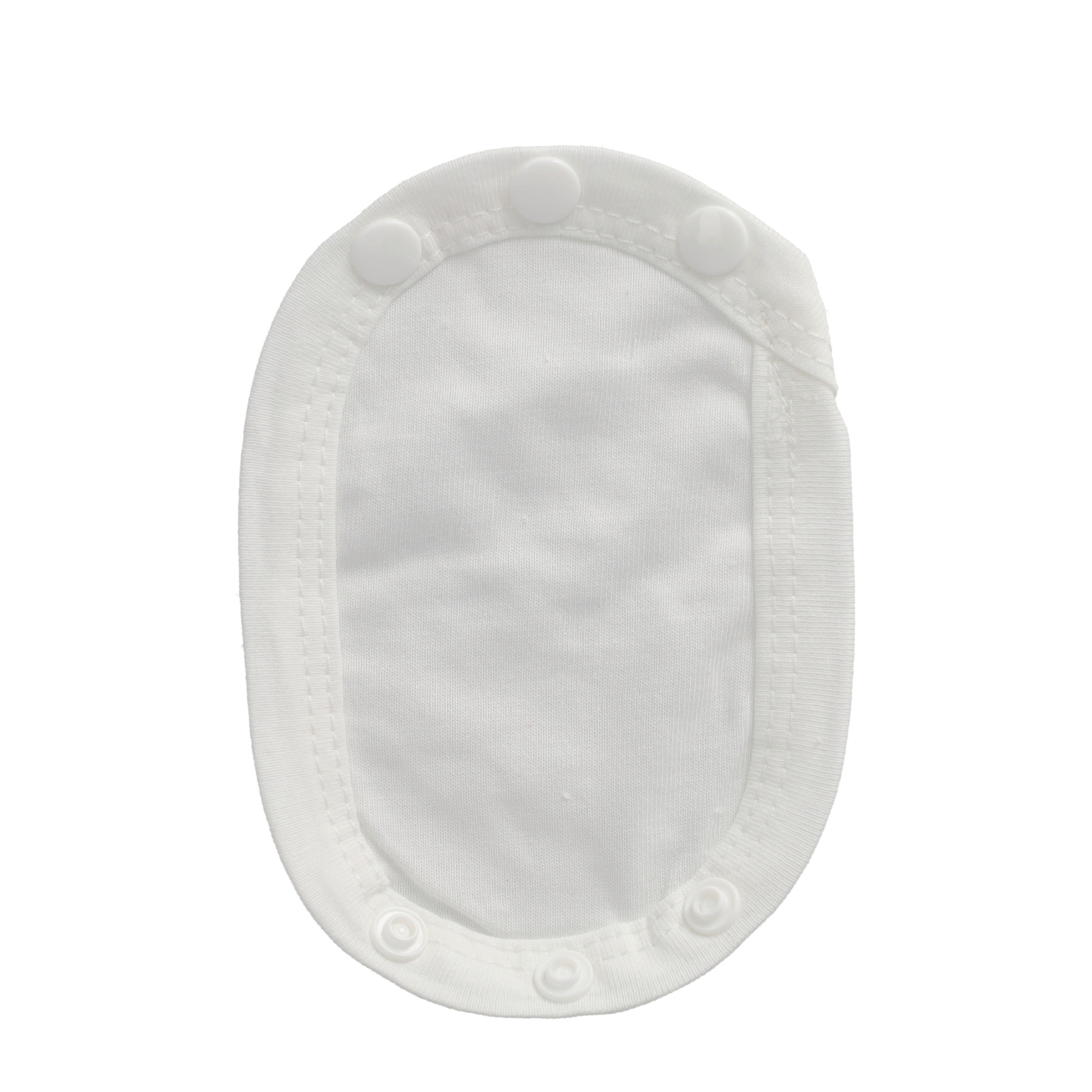 (95x135mm) Baumwoll Baby Body Verlängerung Strampler Einlage Pad mit Druckknöpfen - Weiss