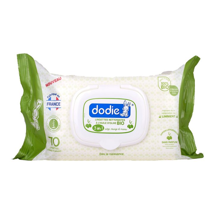 70 lingettes nettoyantes 3en1 grand format