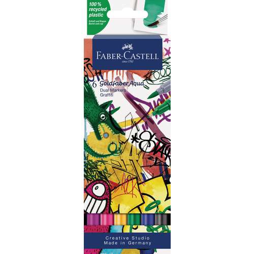FABER-CASTELL Goldfaber Aqua Dual Marker 6er-Set