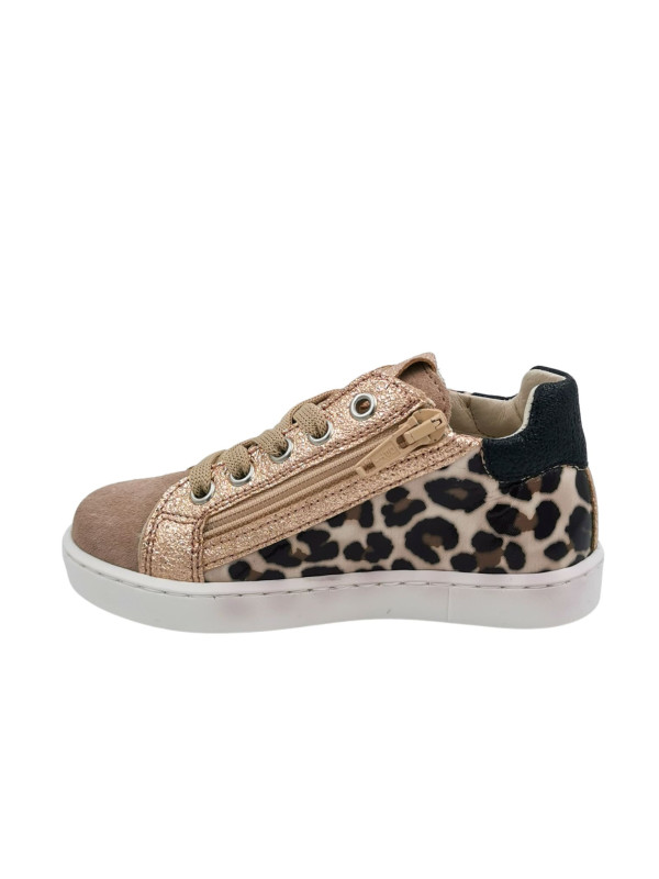 Baskets fille SONIC Mix Leopard - Reqins
