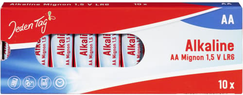 Jeden Tag Batterien Alkaline Mignon AA/LR6 Shrink