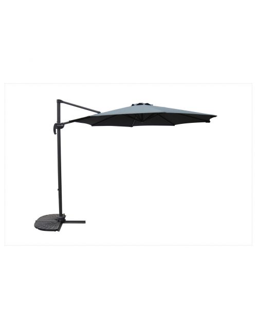 Bestgarden Zweefparasol Aluminium - Tuinmeubelen - Ø3 m Antraciet