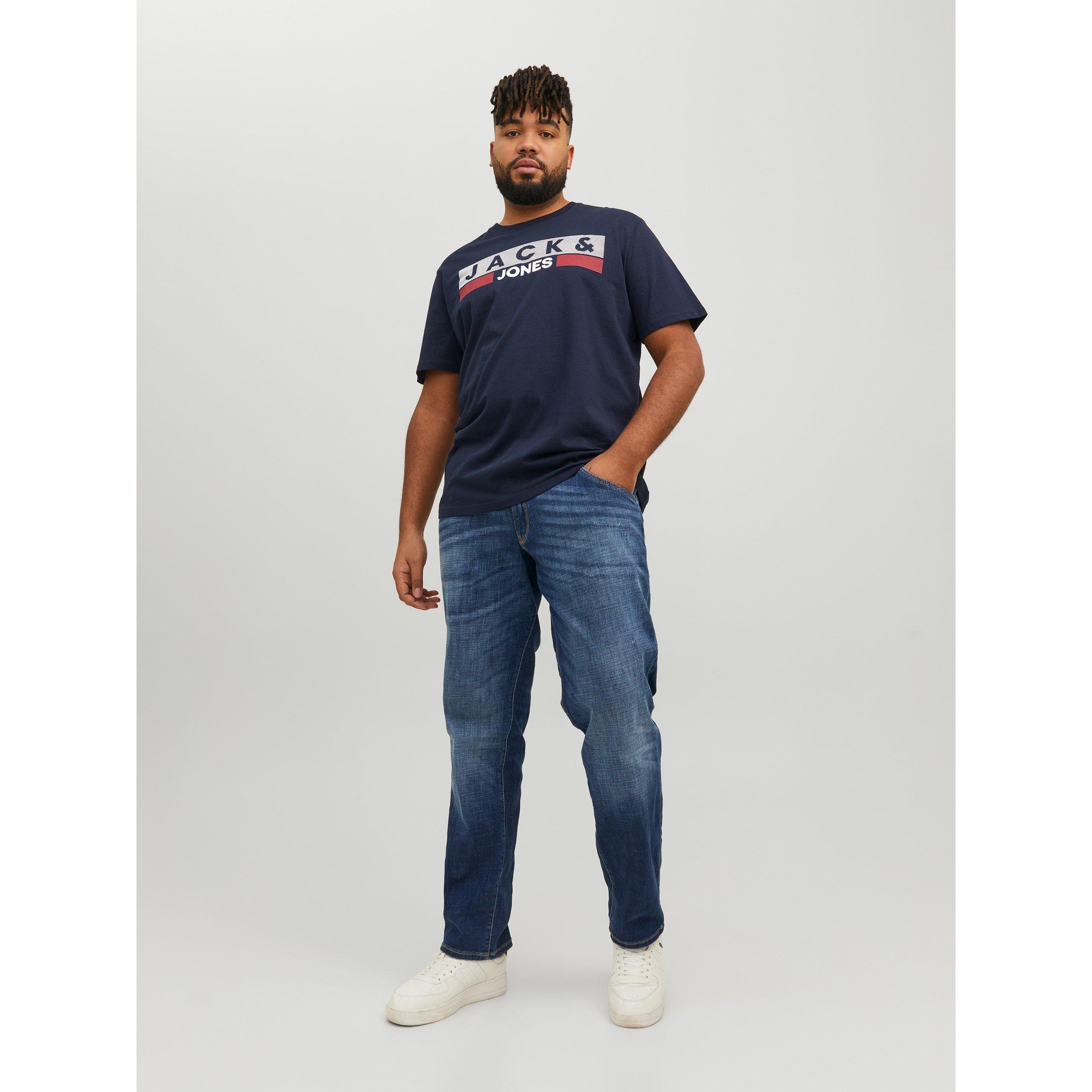 Jack and Jones Short Sleeve Logo T Shirt Mens Plus Size