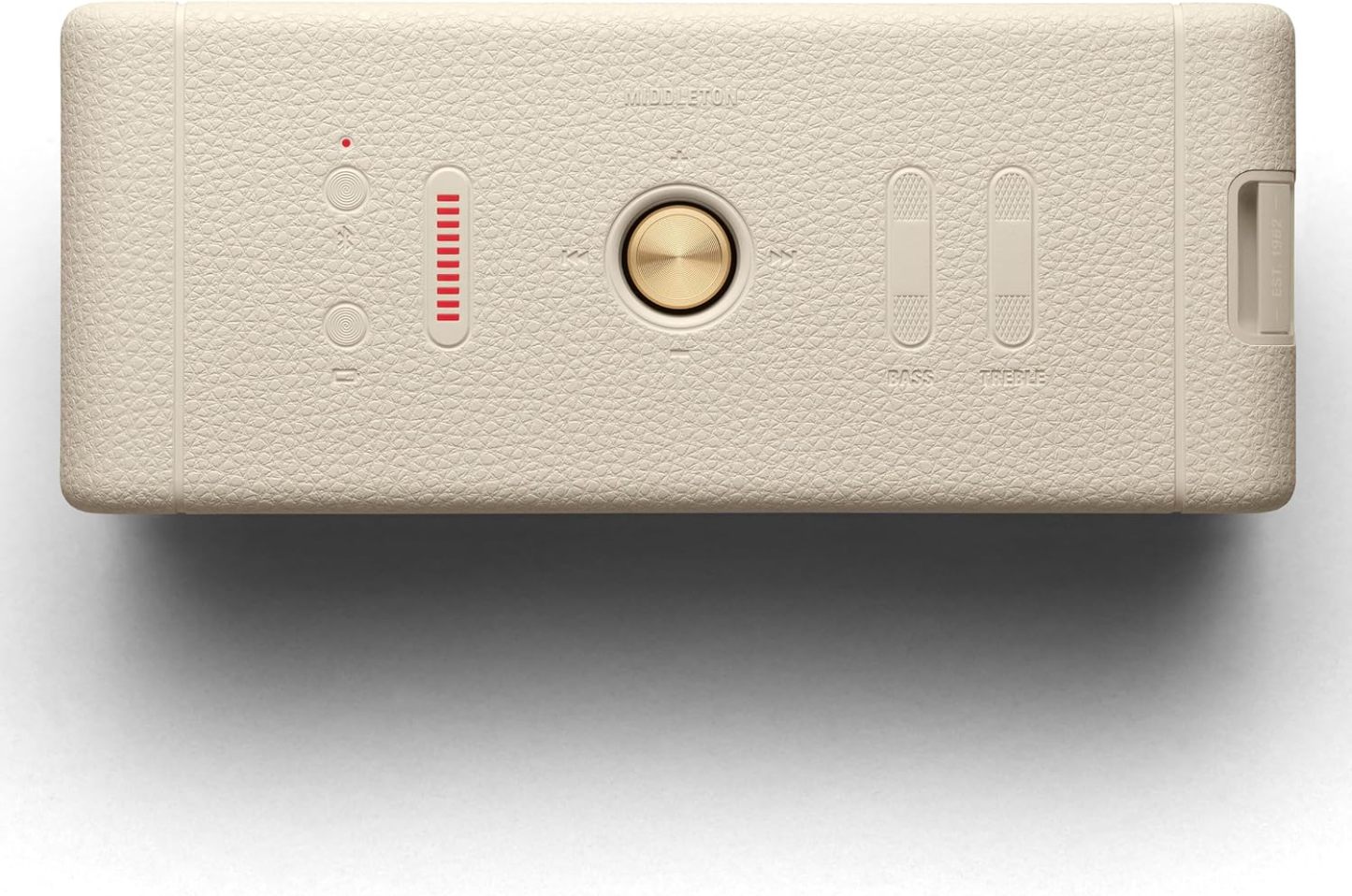 Marshall Middleton kabelloser tragbarer Bluetooth-Lautsprecher, über 20 Stunden tragbare Spielzeit, wasserfest IP67 – Crème