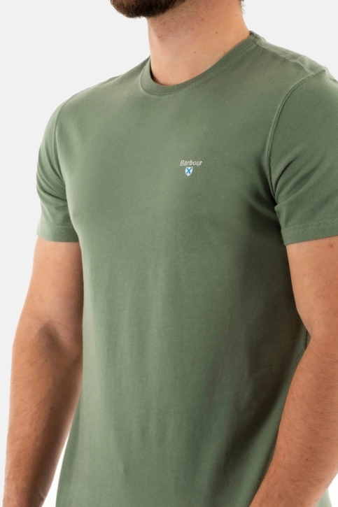tee shirt barbour tartan sports gn49 agave green