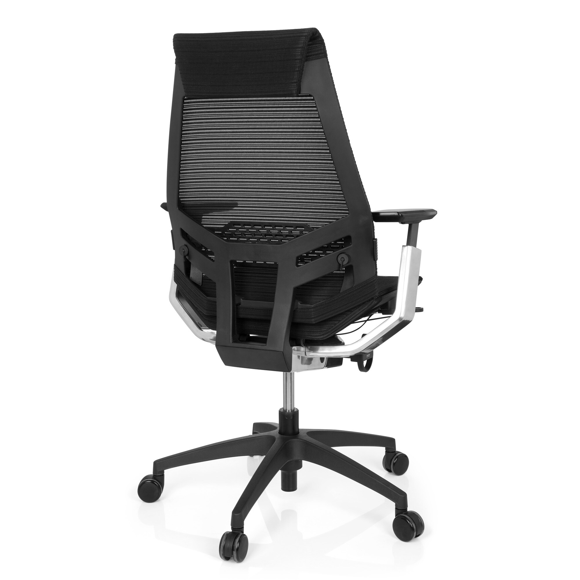 Profi Bürostuhl GENIDIA SMART BLACK CM Netzstoff mit Armlehnen hjh OFFICE