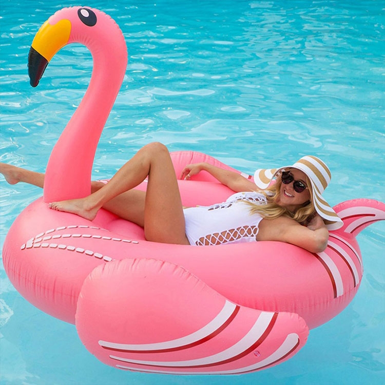 (200cm) Grosse Aufblasbare Wasser Luftmatratze Liegesofa Badeinsel - Rosa Flamingo