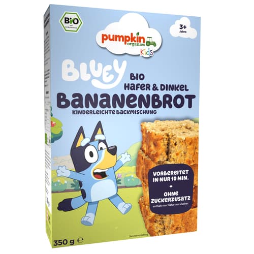 Pumpkin Organics Bluey Bio Hafer & Dinkel Bananenbrot Backmischung