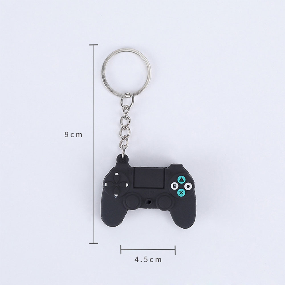 Gummi 3D Gaming Controller Schlüsselanhänger Accessoire mit Spaltring - Style 1
