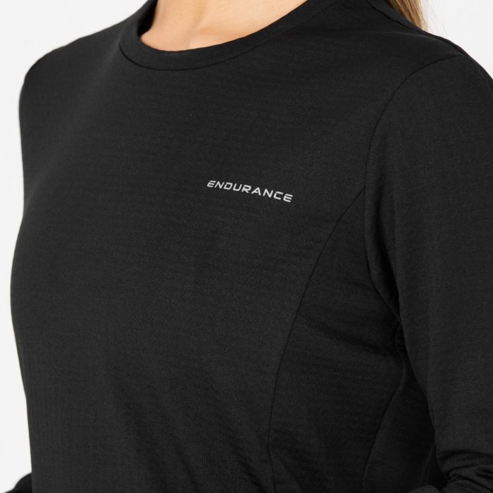Endurance Dame T-shirts Leah Waffle Melange Loose Fit Tee Sort