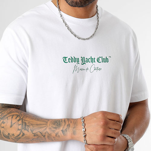 Tee Shirt Oversize Large Maison De Couture Green Emerald Blanc