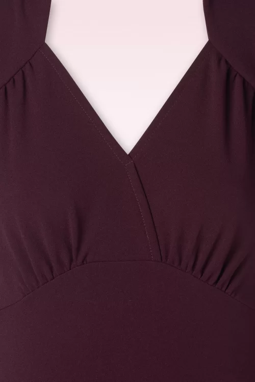 Very Cherry Hollywood circle jersey crepe Jurk in wijnrood