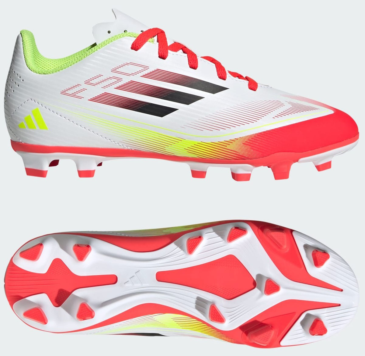 F50 Club FG/MG Junior Cloud White/Core Black/Solar Yellow